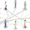 connected group of healthcare workers